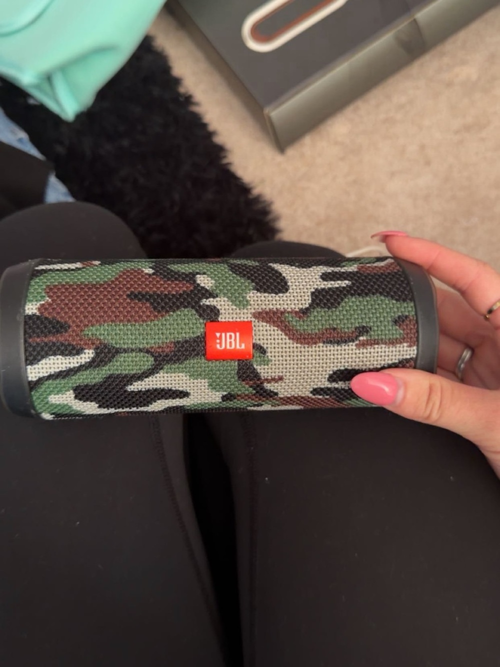 JBL Camo Pattern Portable Bluetooth Speaker with Orange Logo